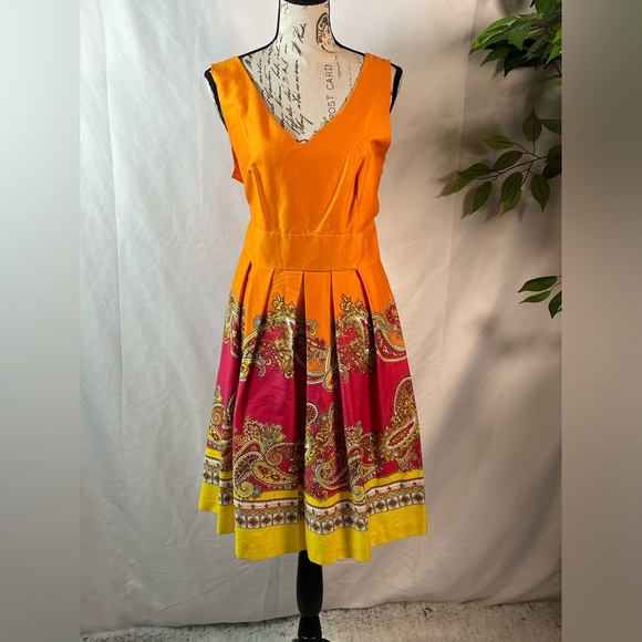 Spense Orange Midi Dress with Cotton Blend🌴☀️ - Picture 10 of 12